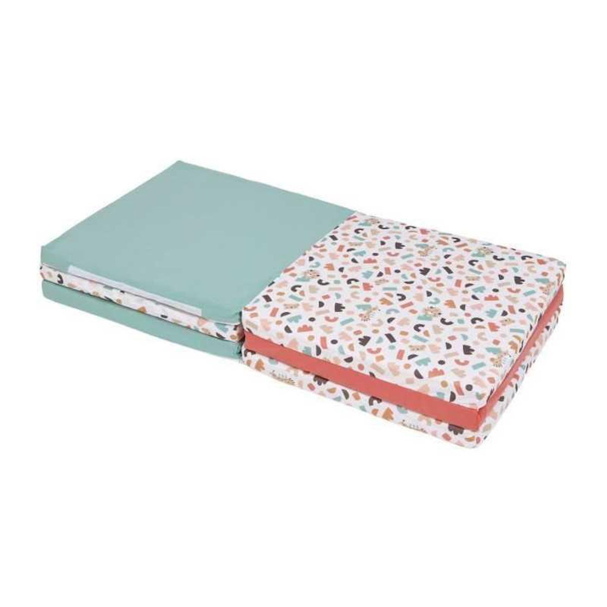 TINEO Maxi tapis d'éveil Malin - TINEO - Tapis évolutif 5-en-1 - 180 x 120 cm - Géométrique / Animaux rigolos