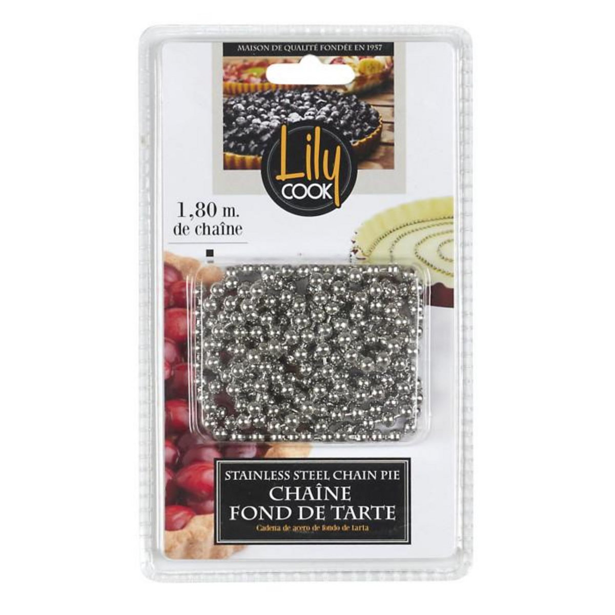 Paris Prix Chaîne de  Fond de Tarte  en Inox 180cm