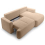 Voir la diapositive 3 : BEST MOBILIER Candela - canapé d'angle droit 4 places - convertible avec coffre - en tissu bouclette