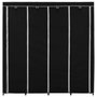 Voir la diapositive 4 : VIDAXL Garde-robe avec 4 compartiments Noir 175x45x170 cm