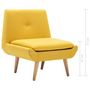 Voir la diapositive 6 : VIDAXL Fauteuil sans accoudoirs jaune tissu