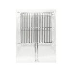 SOMAGIC Grille double sur pieds en acier chromé 40 x 40 cm