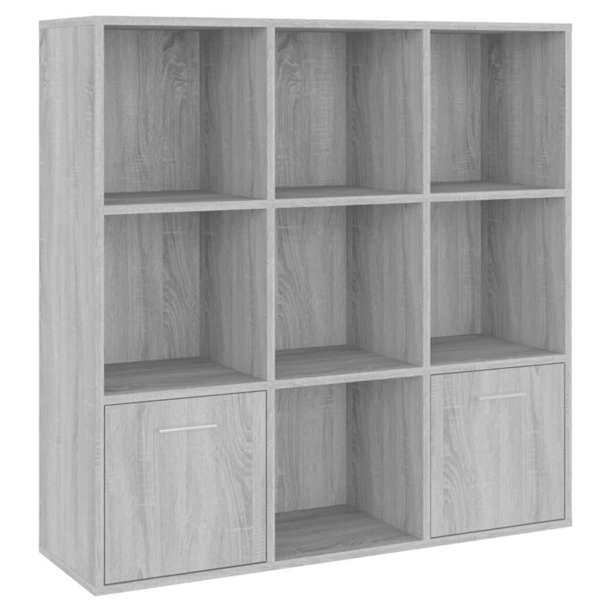 VIDAXL Armoire a livres Sonoma gris 98x30x98 cm