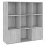Voir la diapositive 2 : VIDAXL Armoire a livres Sonoma gris 98x30x98 cm
