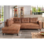 Voir la diapositive 2 : BEST MOBILIER Nordic - canapé d'angle l - 5 places - convertible - industriel vintage - gauche
