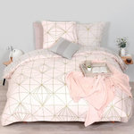 COTE DECO Housse de couette 240x220 + 2 taies LAMPION microfibre