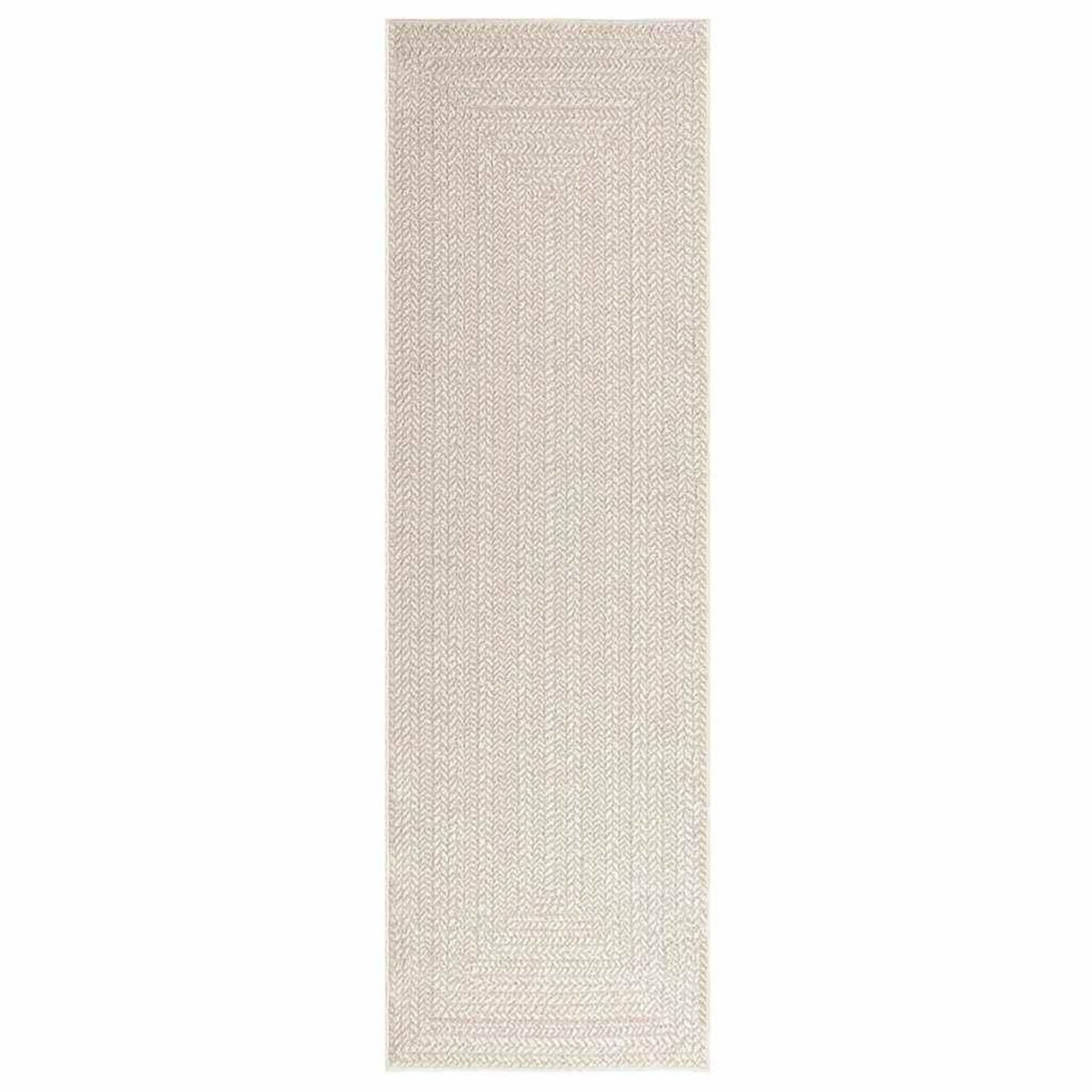 VIDAXL Tapis ZIZUR creme 80x250 cm aspect de jute interieur exterieur