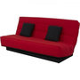 Voir la diapositive 2 : MARKET24 Banquette Clic clac 120x190 - Tissu rouge - MELISSA