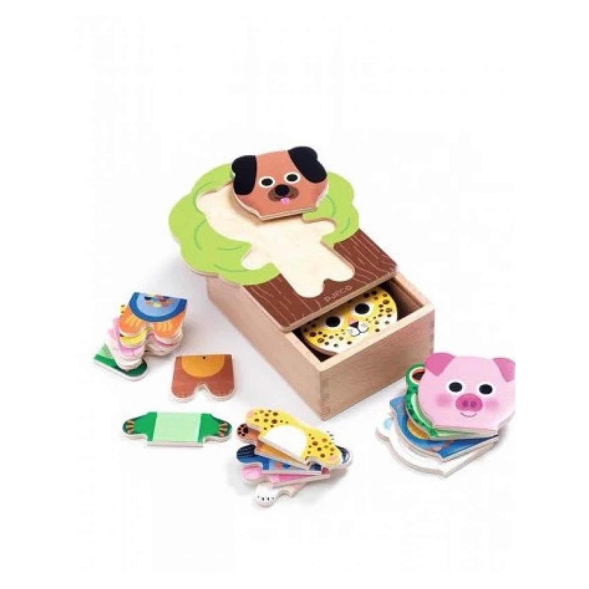 Djeco puzzle bois 3 pieces arbramix