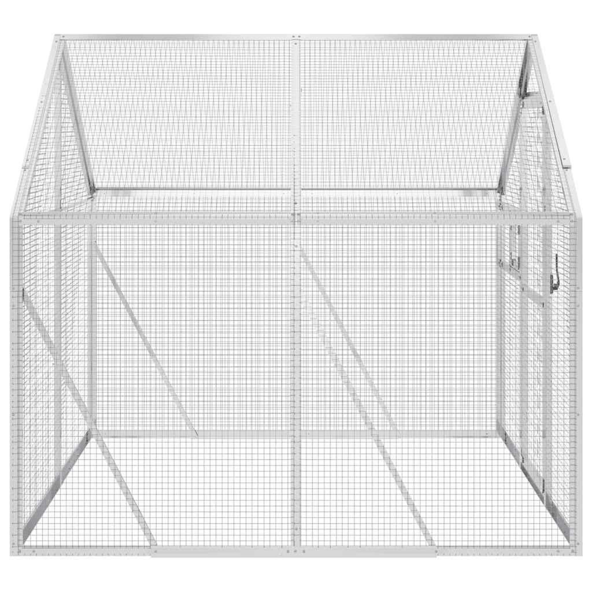 Voir la diapositive 4 : VIDAXL Voliere argente 1,79x2x1,85 m aluminium