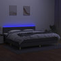 Voir la diapositive 4 : VIDAXL Sommier a lattes de lit et matelas et LED Gris fonce 200x200 cm