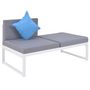 Voir la diapositive 4 : VIDAXL Salon de jardin 5 pcs avec coussins Aluminium et WPC
