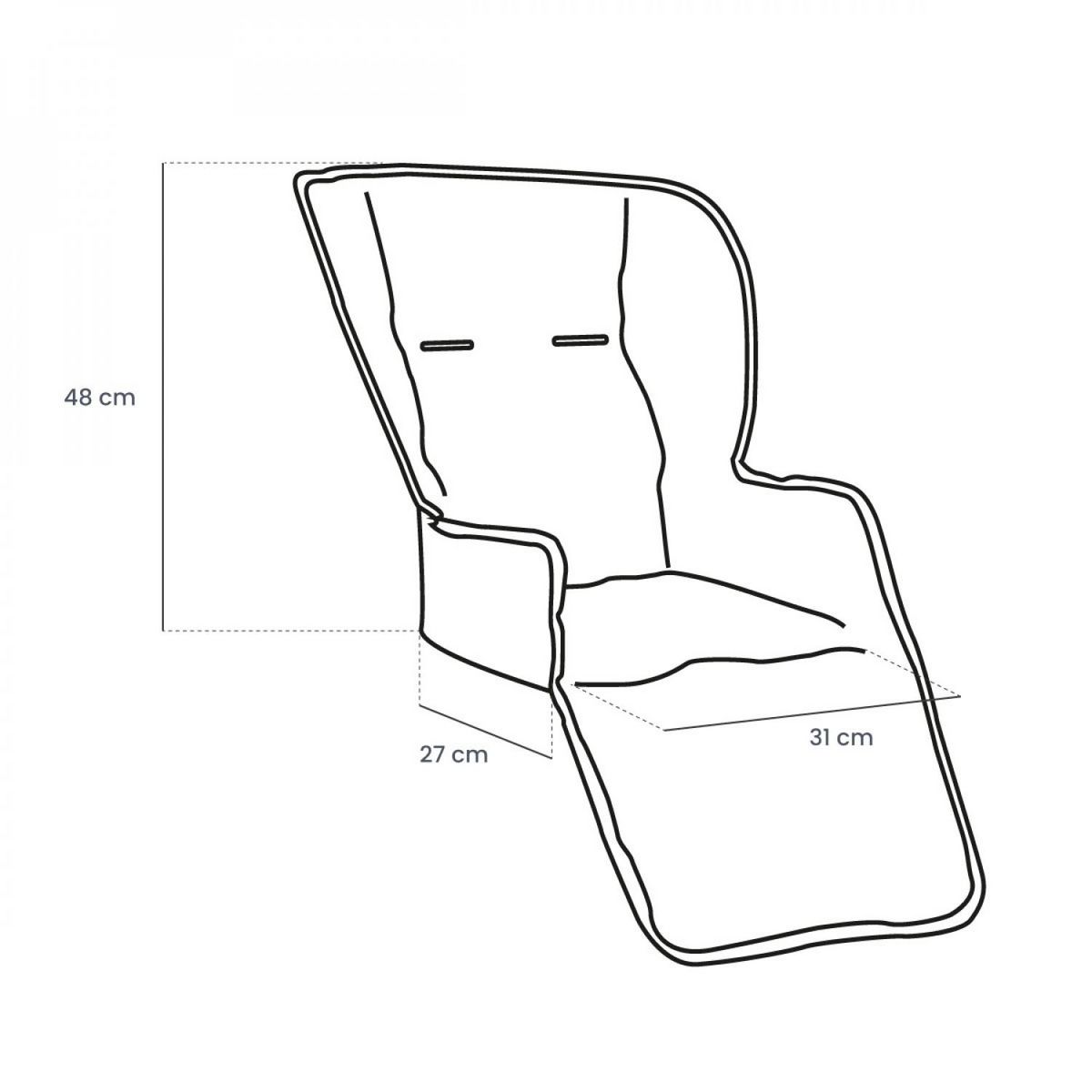 Monsieur Bébé Housse d'assise pour chaise haute bébé enfant gamme Ptit - Cléo