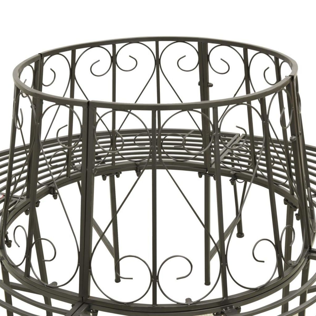 VIDAXL Banc circulaire de jardin 160 cm Acier