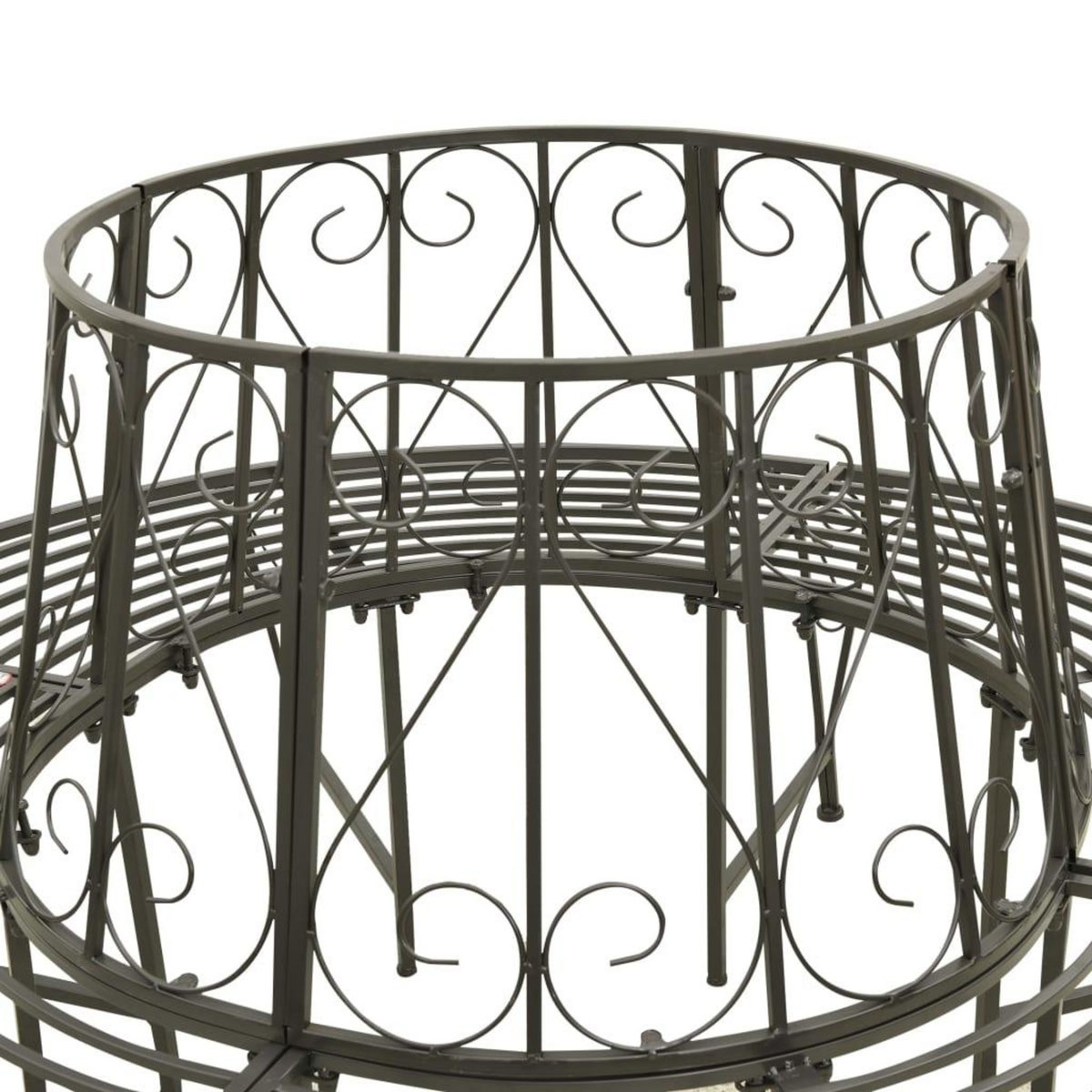 VIDAXL Banc circulaire de jardin 160 cm Acier