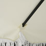 Voir la diapositive 4 : OUTSUNNY Parasol inclinable de jardin Ø 225 cm style bohème à franges crème