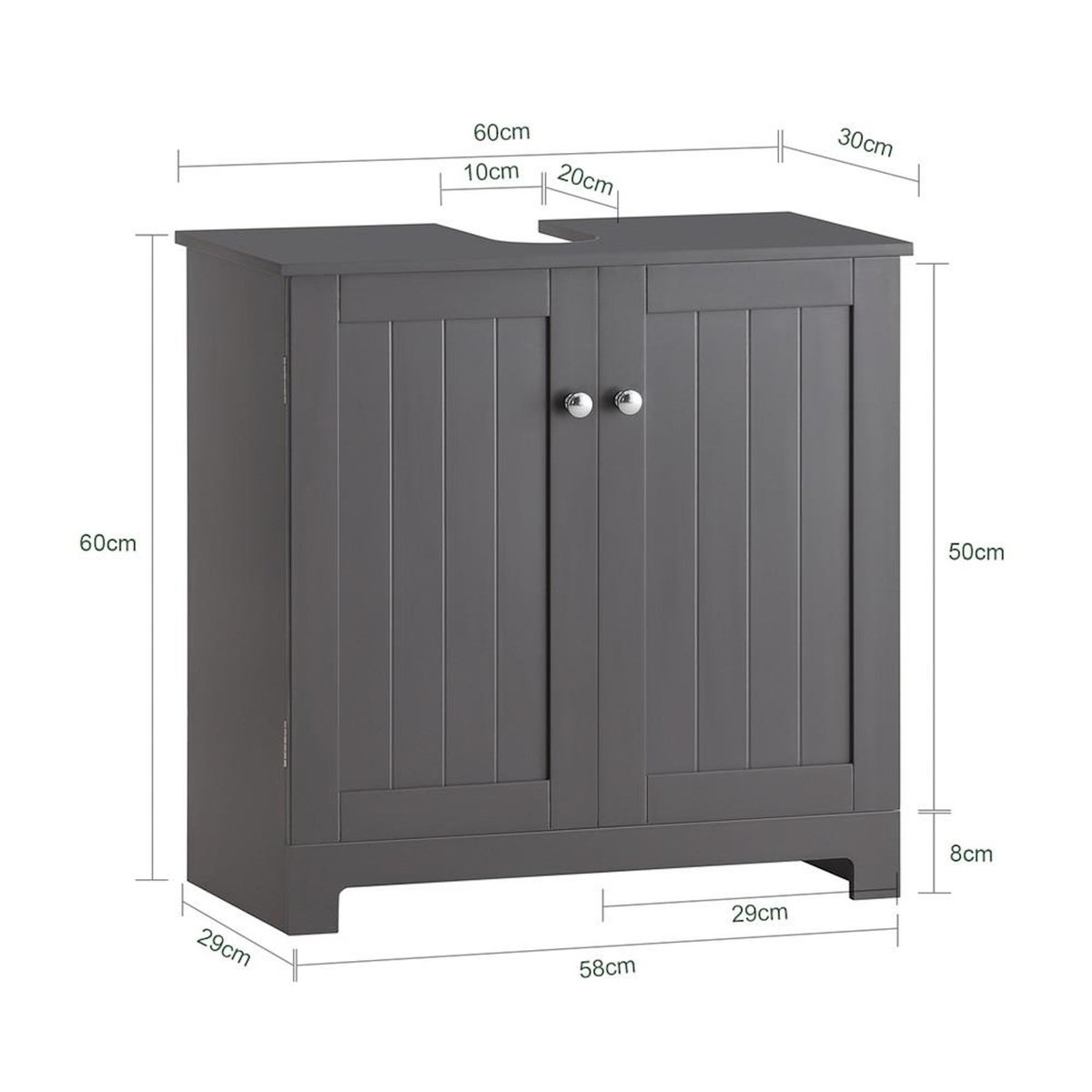 SOBUY SoBuy - Meuble Sous-vasque à deux portes - Classique - BZR18