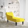 Voir la diapositive 2 : VIDAXL Fauteuil long avec accoudoir droit jaune velours