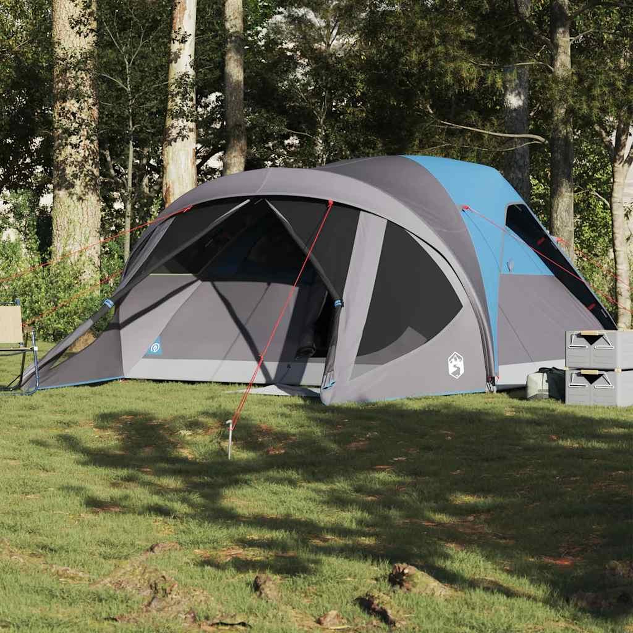 VIDAXL Tente familiale tunnel 6 personnes bleu impermeable