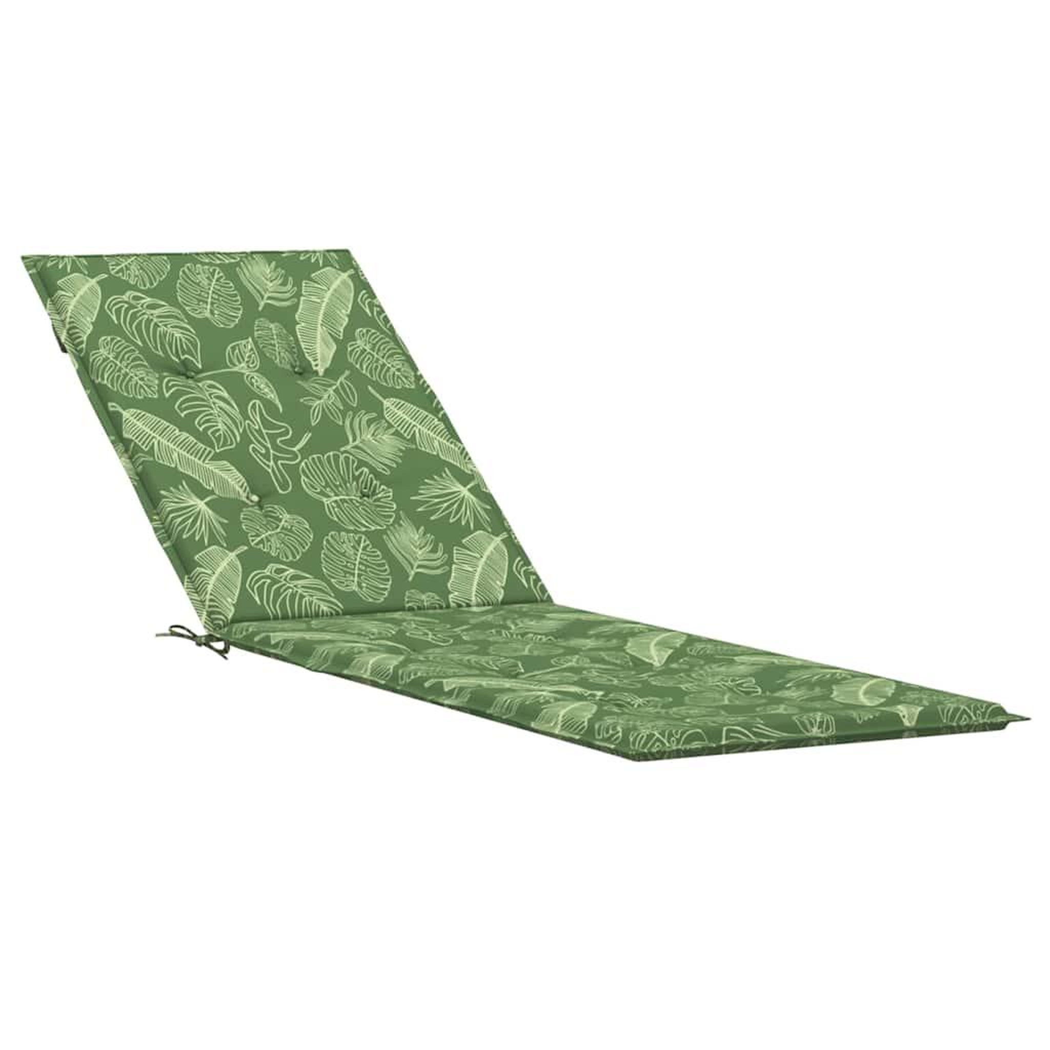 Voir la diapositive 2 : VIDAXL Coussin de chaise longue motif de feuilles tissu oxford