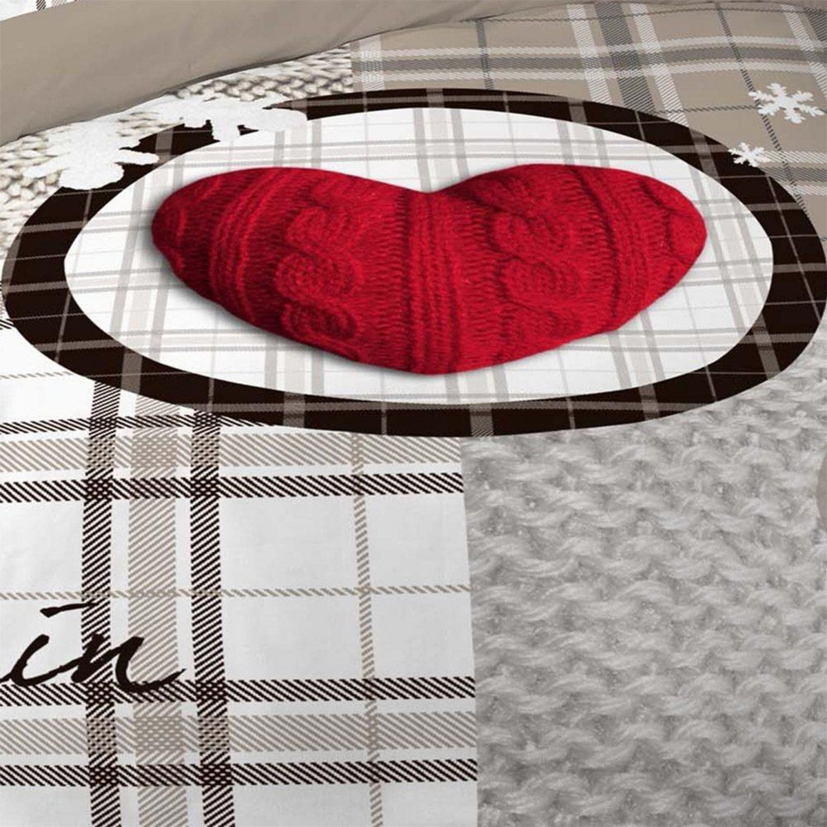 Douceur d'Intérieur Housse de couette 240x220 Love Mountain + 2 taies coton 42 fils