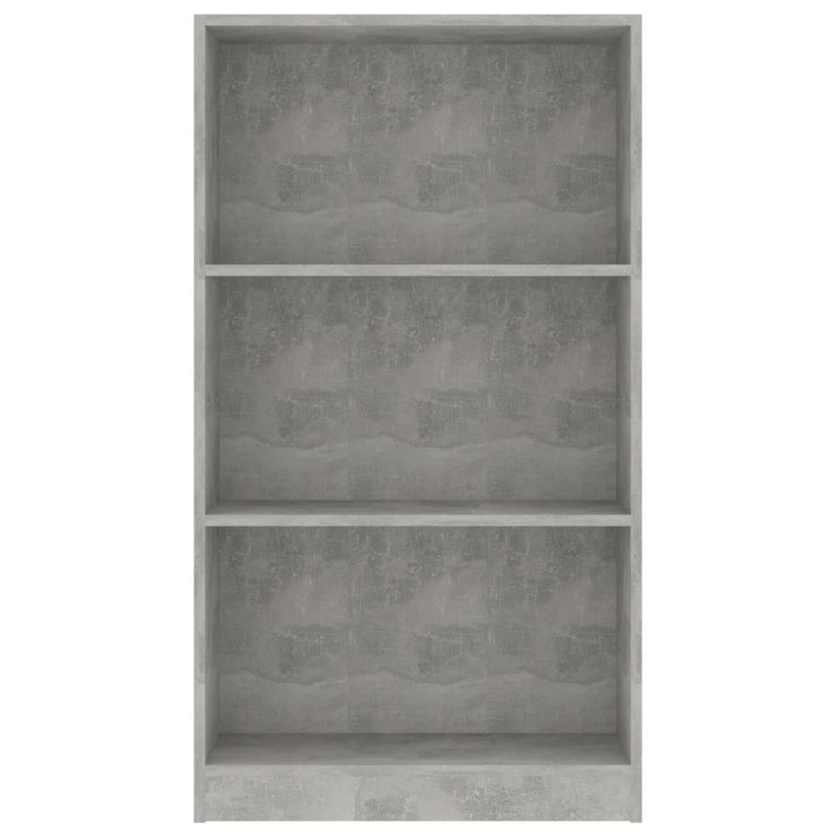 VIDAXL Bibliotheque 3 niveaux Gris beton 60x24x109cm Bois d'ingenierie