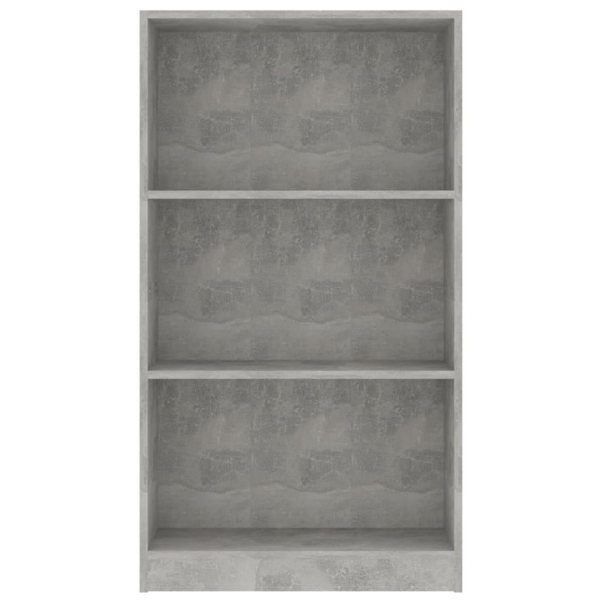VIDAXL Bibliotheque 3 niveaux Gris beton 60x24x109cm Bois d'ingenierie