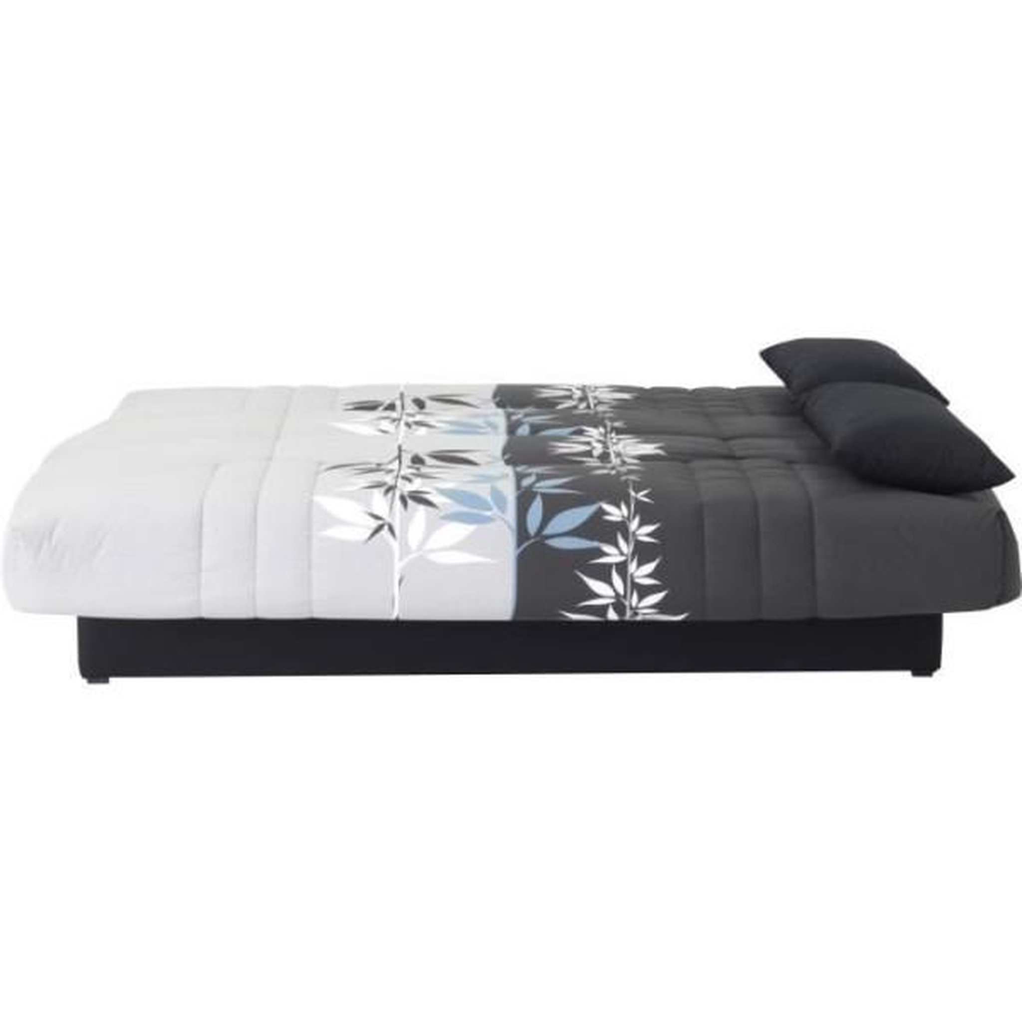 Voir la diapositive 4 : MARKET24 Clic clac 3 places DREAM - Tissu 100% Coton imprimé Ramage - Couchage 125x190 cm - L190 x P92 x H96 cm