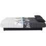 Voir la diapositive 4 : MARKET24 Clic clac 3 places DREAM - Tissu 100% Coton imprimé Ramage - Couchage 125x190 cm - L190 x P92 x H96 cm
