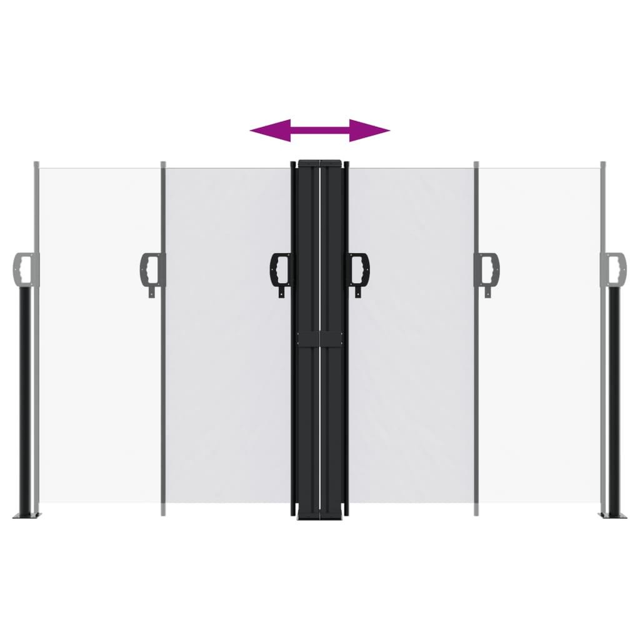 Voir la diapositive 5 : VIDAXL Auvent lateral retractable blanc 140x1200 cm