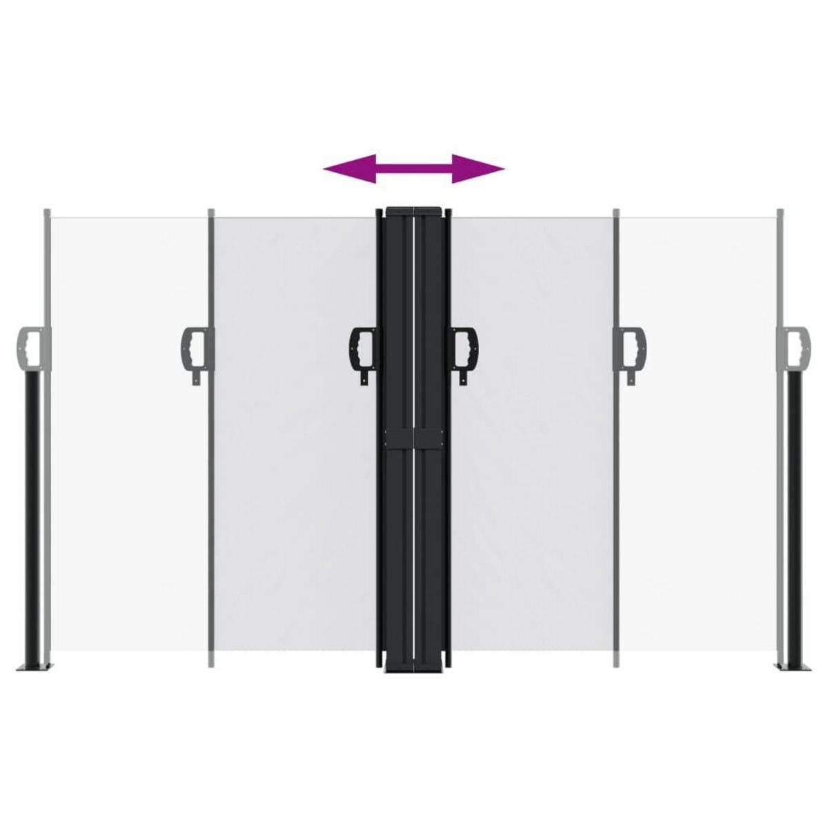 VIDAXL Auvent lateral retractable blanc 140x1200 cm