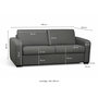 Voir la diapositive 7 : Canapé convertible système couchage express matelas 160x200 13cm 3 places en tissu  DYLAN 