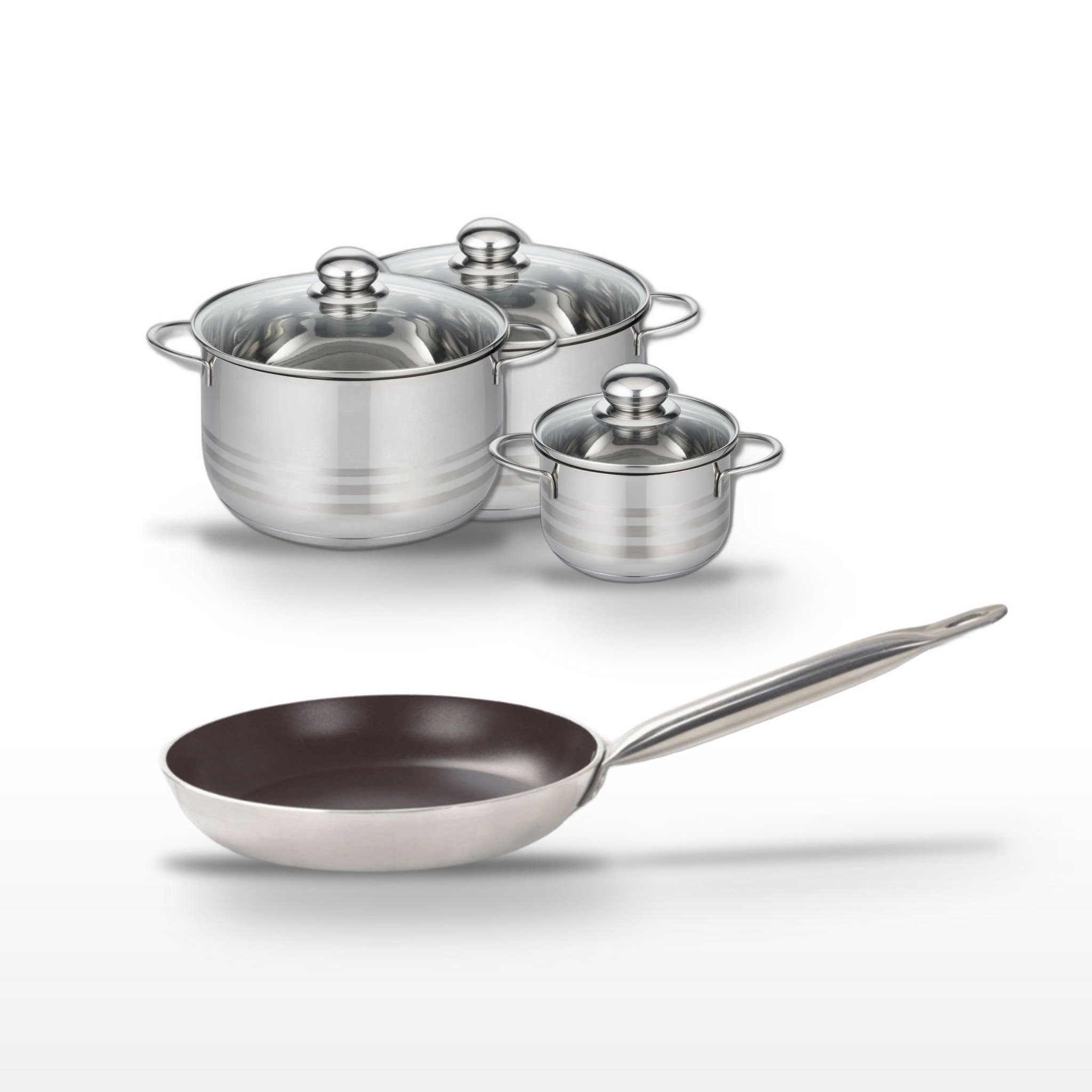 ELO Lot poêle 32 cm & 3 faitouts elo bistro line
