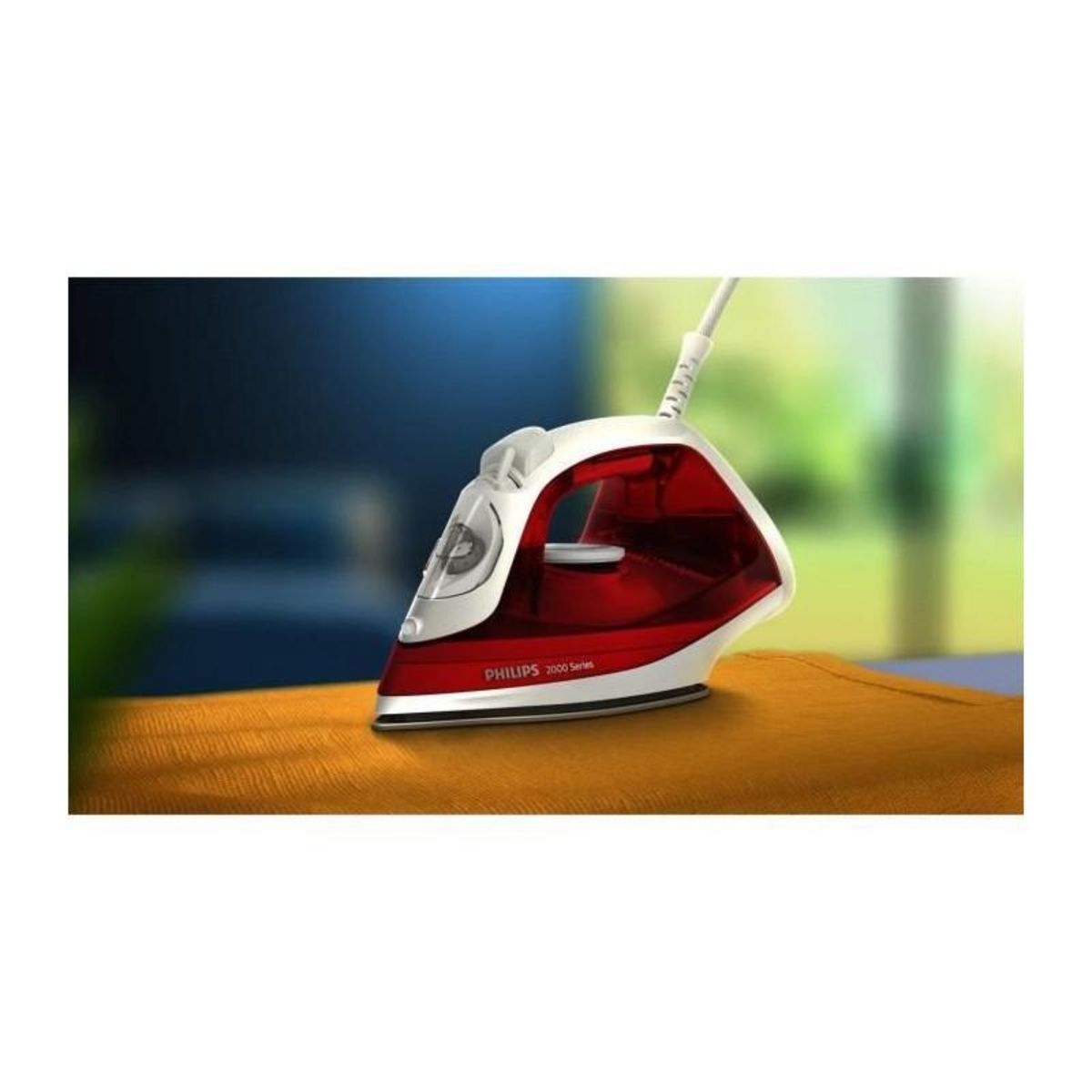 Philips Philips - DST2010/40 Fer a repasser Série 2000 - Débit de vapeur 25 g/min - 2000 W - Rouge