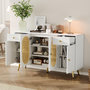 Voir la diapositive 5 : MERAX Buffet 4 porte(s) 2 tiroir(s) - 140 cm blanc panneau de particules