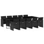 Voir la diapositive 2 : VIDAXL Ensemble a manger de jardin 11 pcs coussins noir resine tressee