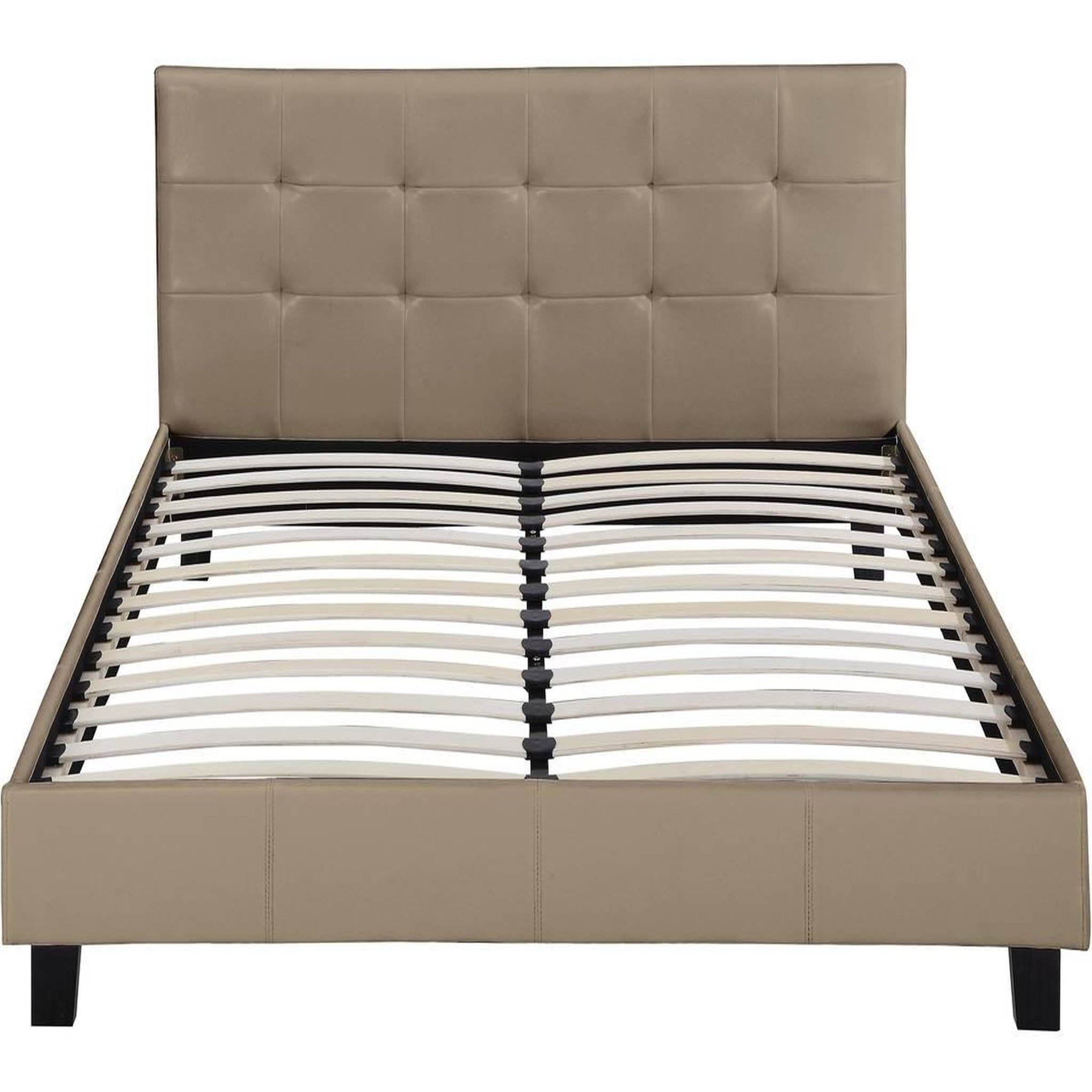 Voir la diapositive 2 : Habitat et Jardin Lit double en pvc  julia  - 160 x 200 - taupe