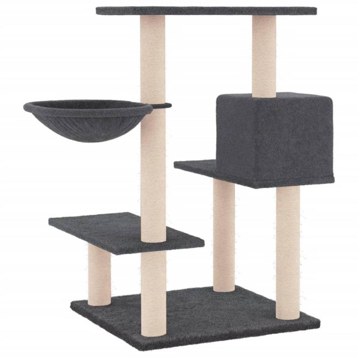 VIDAXL Arbre a chat avec griffoirs en sisal gris fonce 82,5 cm
