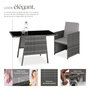 Voir la diapositive 3 : tectake Salon de jardin pour 2 personnes gris