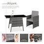 Voir la diapositive 3 : tectake Salon de jardin pour 2 personnes gris