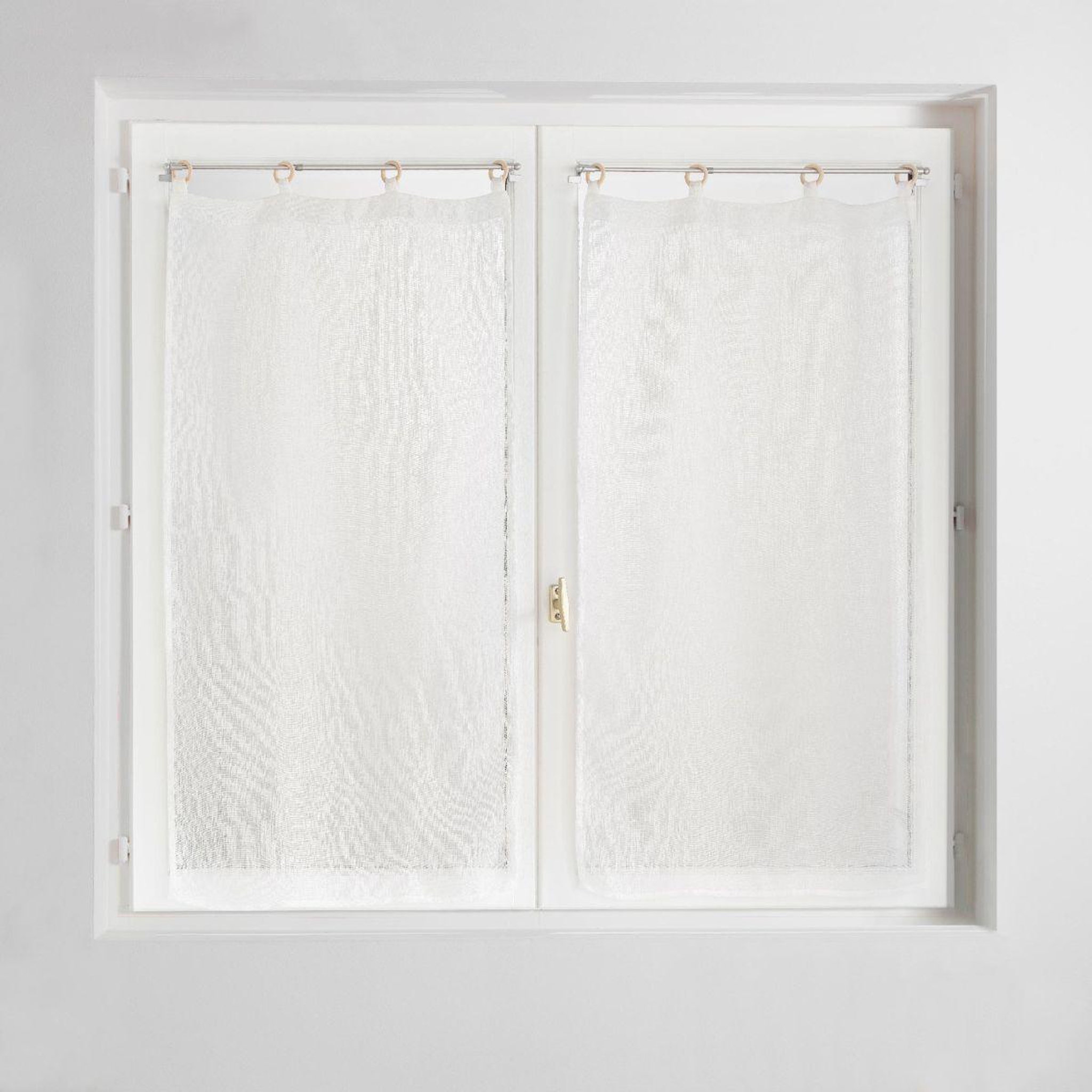 Douceur d'Intérieur Paire de voilages à œillets  minalisa  60x120cm blanc