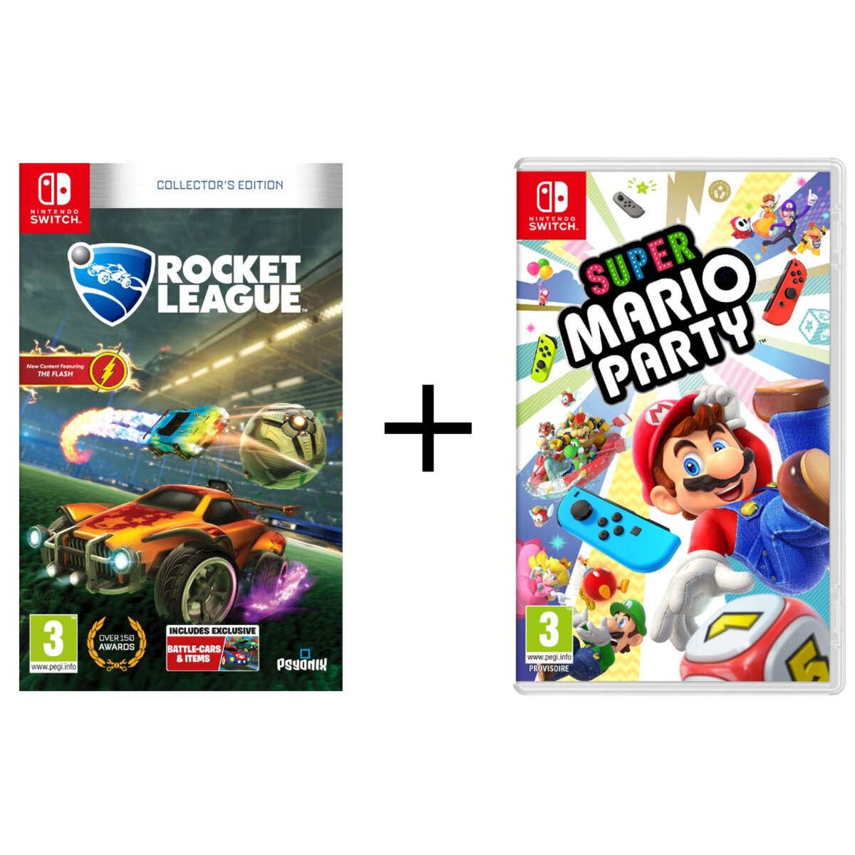 EXCLU WEB Rocket League Collector's Edition Nintendo Switch + Super Mario Party Nintendo Switch