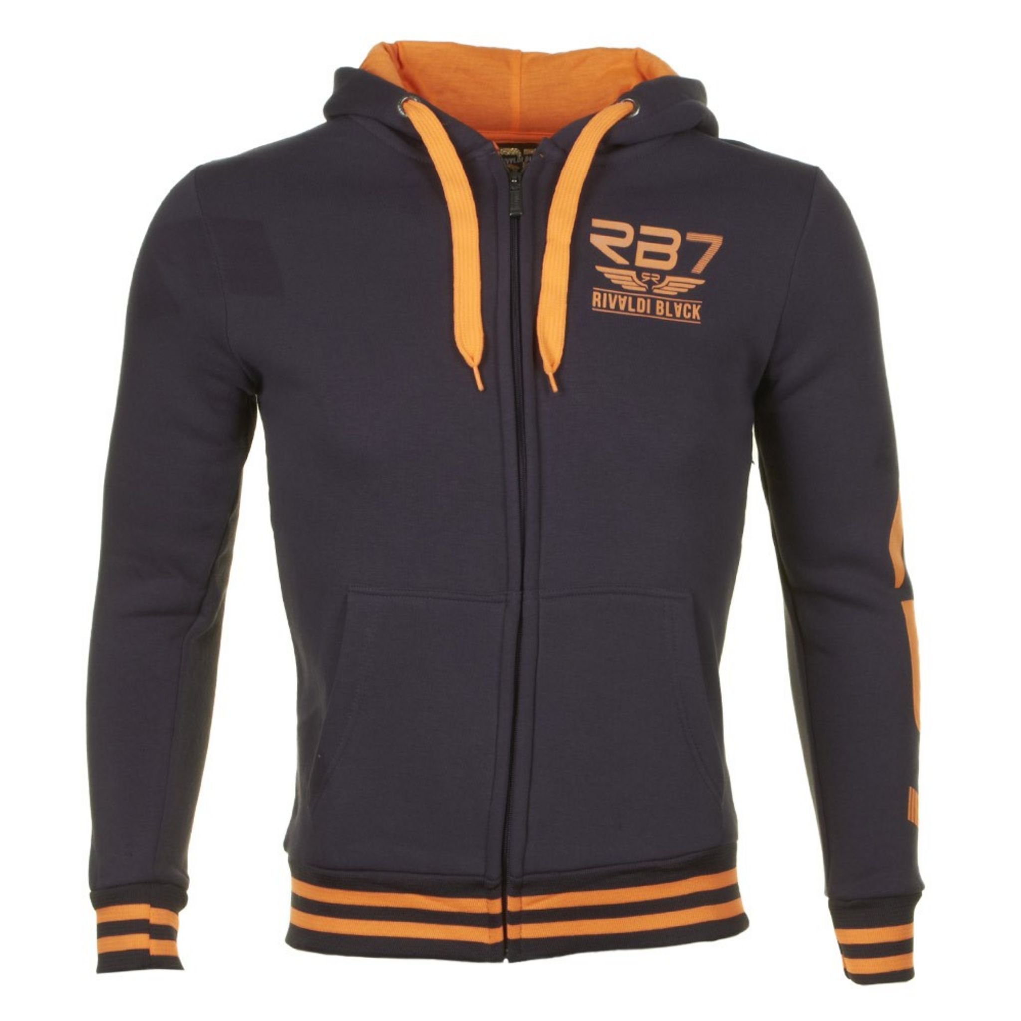 Sweat zippé à capuche RIVALDI gris sérigraphié pas cher - Auchan.fr