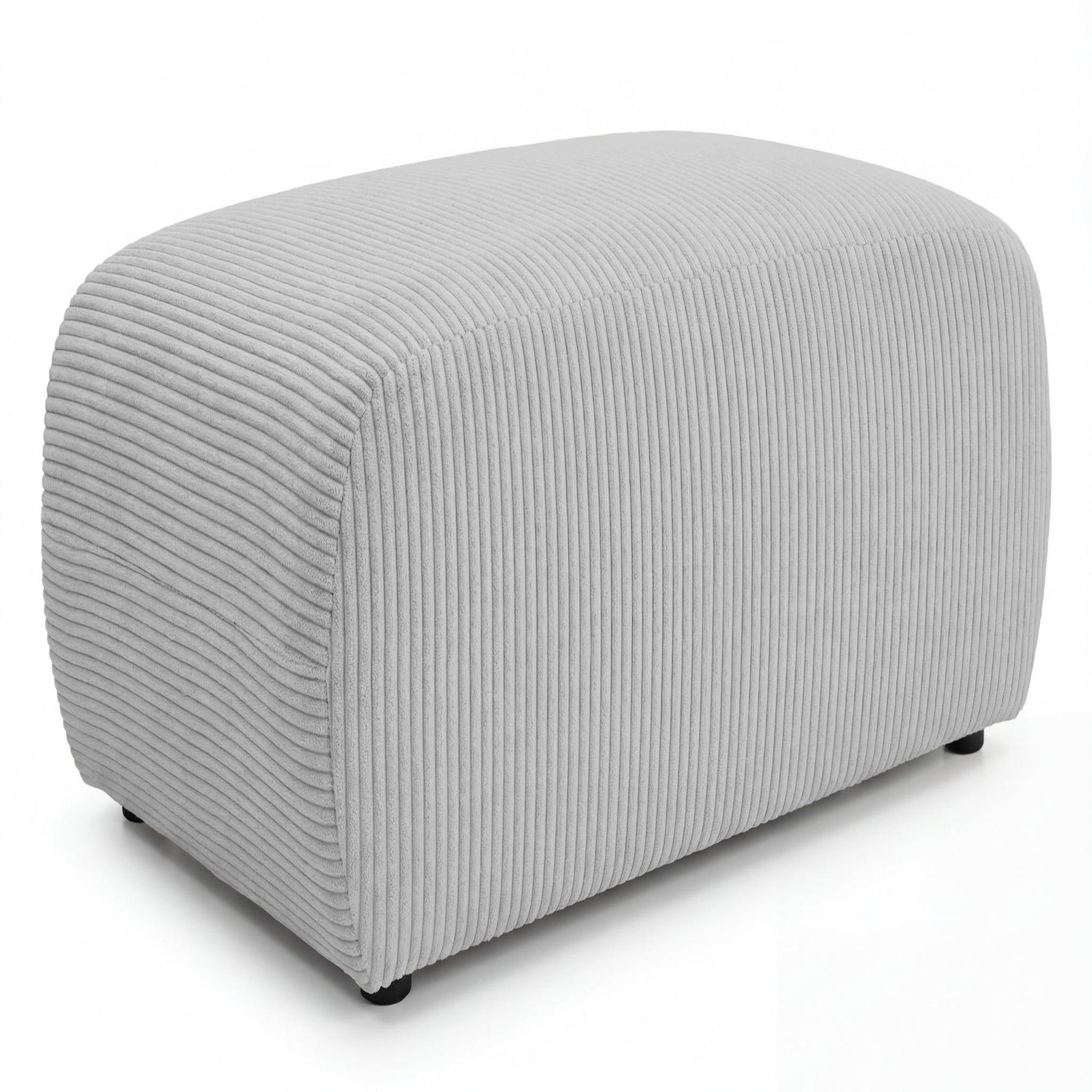 Voir la diapositive 5 : CASANOVA PARIS Sacha - pouf en velours côtelé 105x57x40