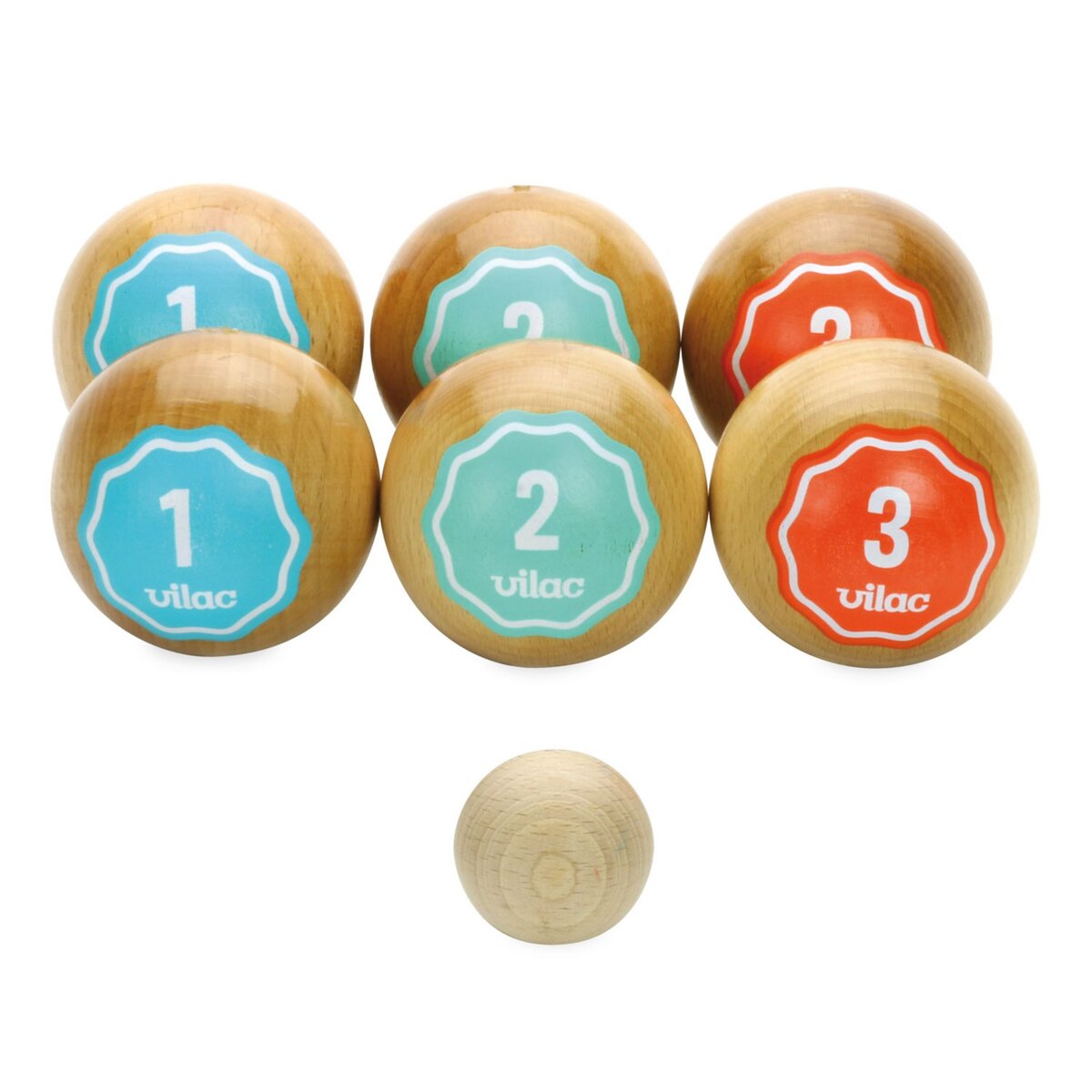 balles de cochonnet pour la pétanque en bois naturel diamètre 3 cm