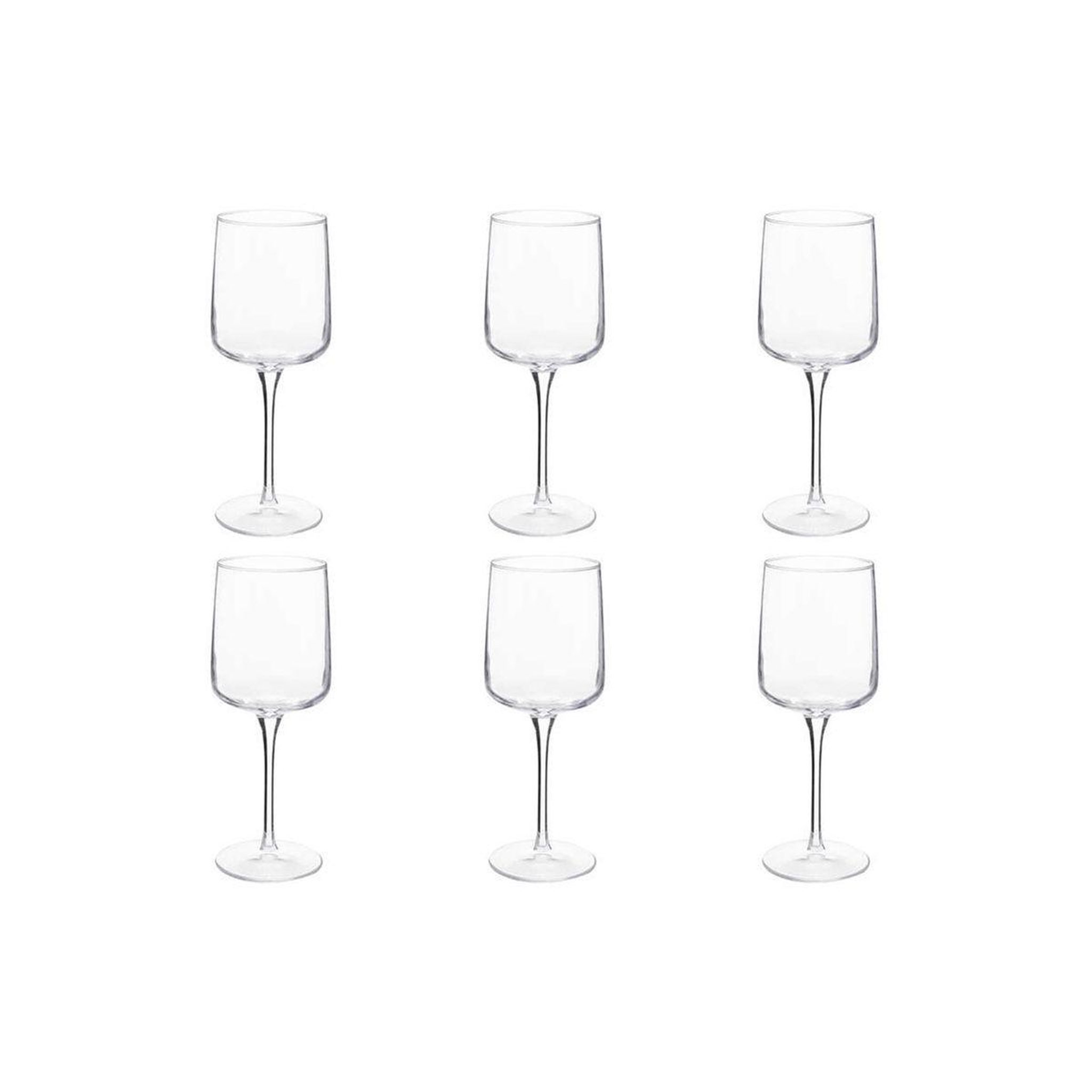 Voir la diapositive 1 : SECRET DE GOURMET Lot de 6 verres à vin  flora  34cl transparent