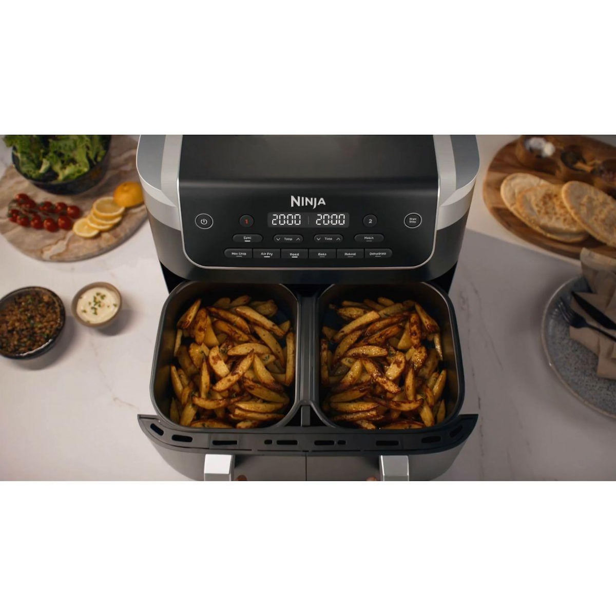 NINJA Friteuse sans huile Foodi Dual Air Fryer 7.6L DZ801EU