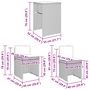 Voir la diapositive 6 : VIDAXL Ensemble de bistro 3 pcs avec coussins gris resine tressee
