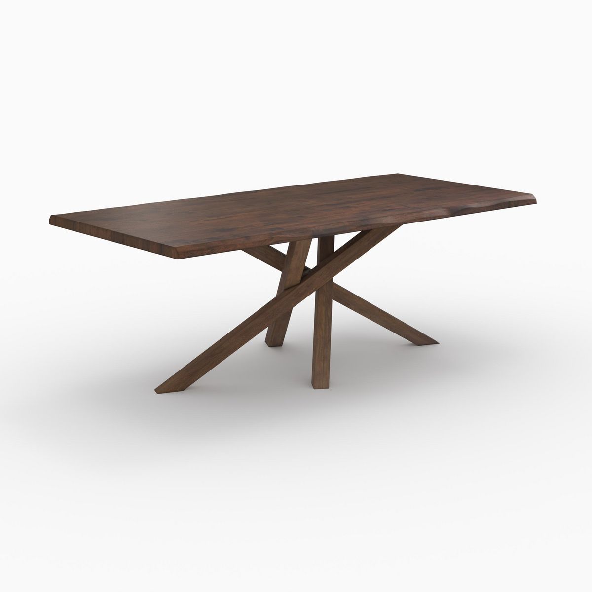 Rendez vous déco Table rectangulaire en bois d'hévéa massif foncé 8 personnes - Robin