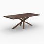 Voir la diapositive 1 : Rendez vous déco Table rectangulaire en bois d'hévéa massif foncé 8 personnes - Robin